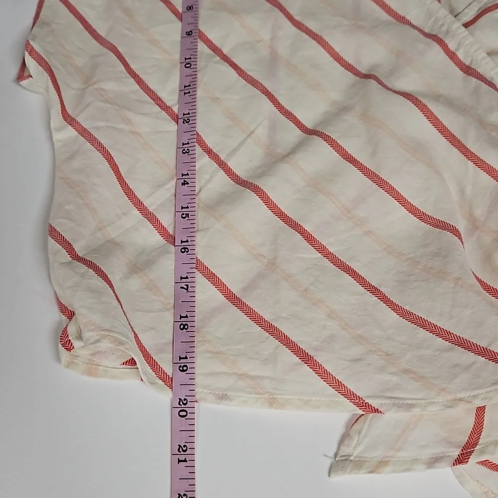 New, Madewell Montpellier stripe wrap top with sash ties women's size XXL - Picture 12 of 13